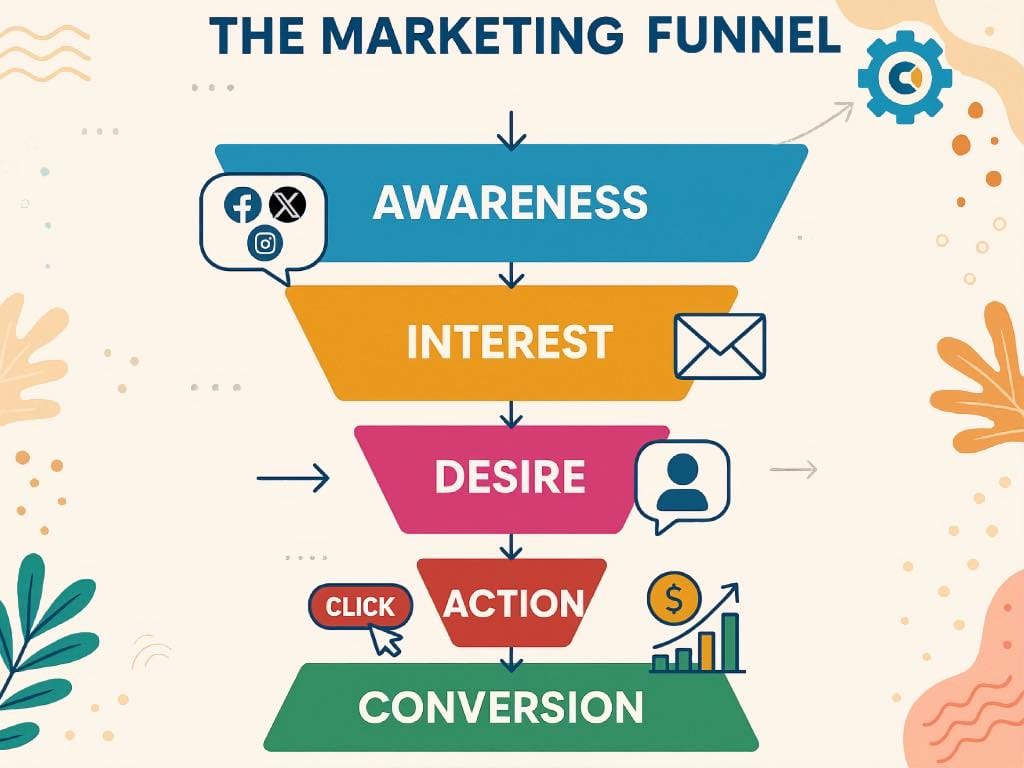 Stages of the marketing funnel